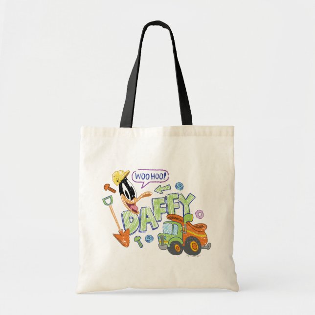 Bolso De Tela BUGS BUNNY BUILDERS™| DAFFY DUCK™ Sketch Art (Frente)