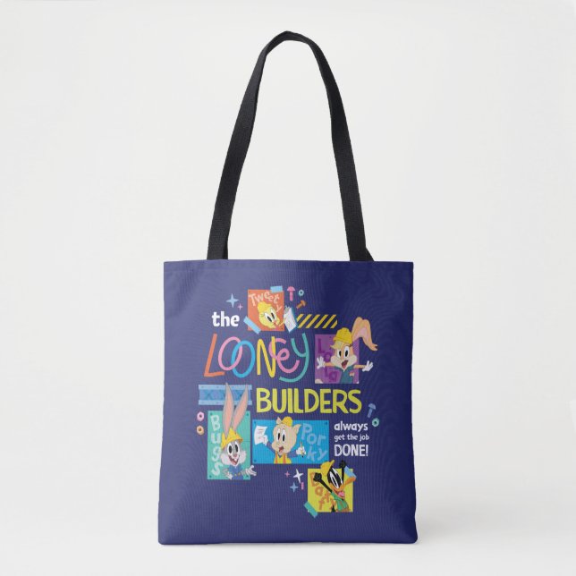 Bolso De Tela BUGS BUNNY BUILDERS™| El Collage de Looney Builder (Anverso)