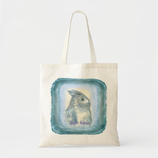 Bolso De Tela Búho acuarela  (Frente)