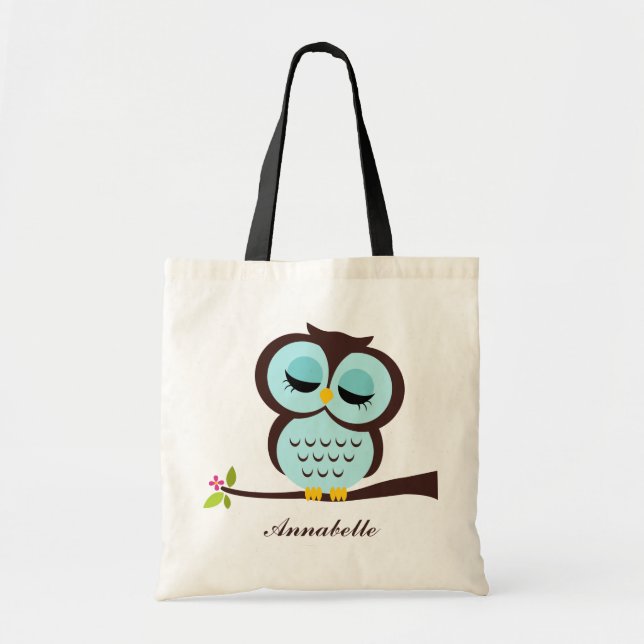 Bolso De Tela Búho Acuático (Frente)