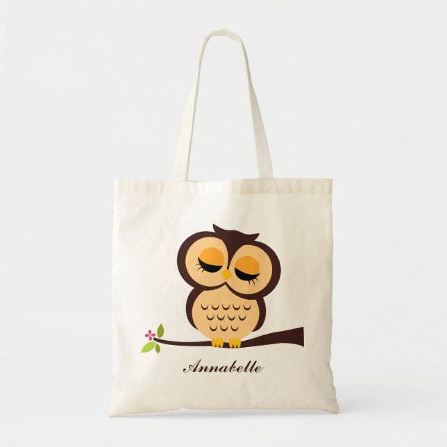 Bolso De Tela Búho anaranjado (Frente)