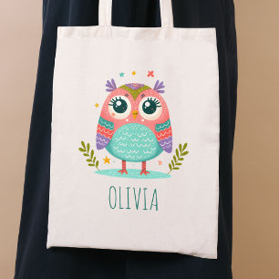 Bolso De Tela Búho bebé caprichoso y colorido lindo