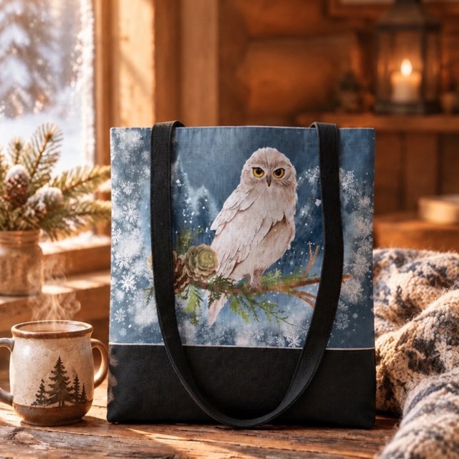 Bolso De Tela Búho Blanco (Subido por el creador)