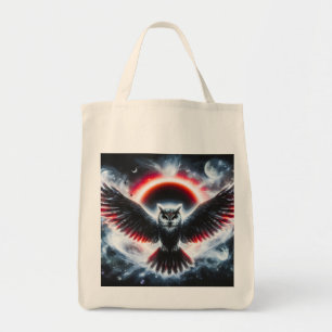 Bolso De Tela Búho Celestial Cósmico Místico