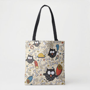 Bolso De Tela Búho con el modelo de la carne