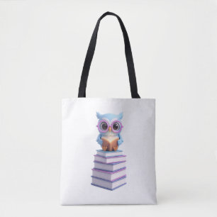 Bolso De Tela Búho de libro cósmico