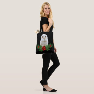 Bolso De Tela Búho de Navidad de Nieve Blanca