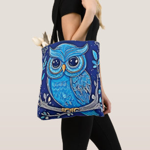 Bolso De Tela Búho de tiza caprichoso