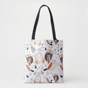 Bolso De Tela Búho divertido de la textura