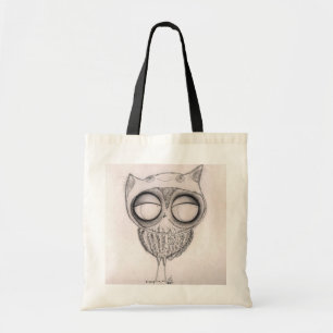 Bolso De Tela Búho en el Gato-Gorra - tote