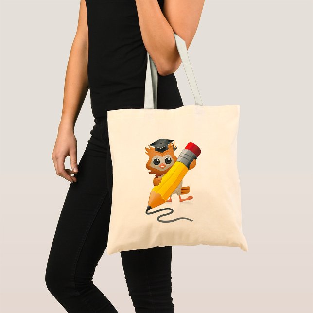 Bolso De Tela Búho Escribiendo (Subido por el creador)