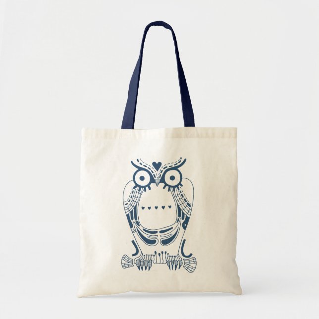 Bolso De Tela Búho estilizado (Frente)