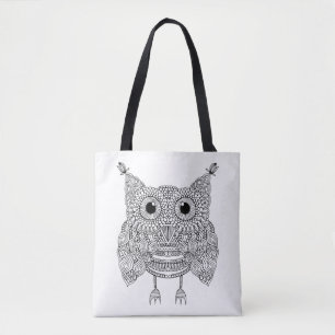 Bolso De Tela Búho lindo 2 del Doodle