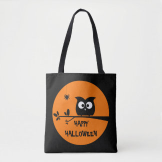 Bolso De Tela Búho lindo de Halloween con colores modificados