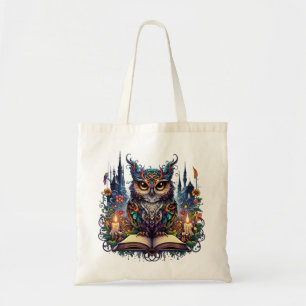 Bolso De Tela Búho Mágico Bibliotecario