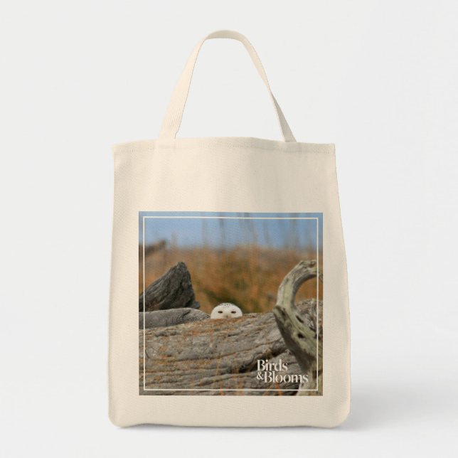 Bolso De Tela Búho Nevado (Frente)