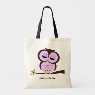 Bolso De Tela Búho púrpura