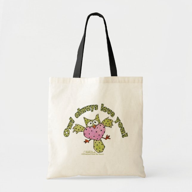 Bolso De Tela ¡Búho Siempre Te Ama! (Frente)