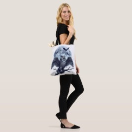 Bolso De Tela Búho y murciélagos de luna llena