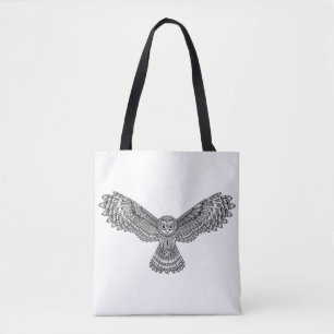 Bolso De Tela Búho Zendoodle 2 del vuelo