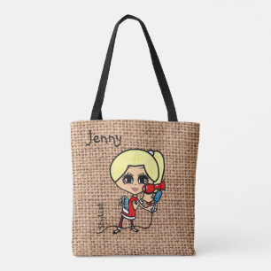 Bolso De Tela Bujía estilista de pelo personalizado caricatura r