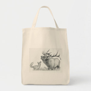 Bolso De Tela Bull Elk y Fox