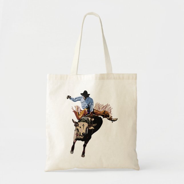 Bolso De Tela Bull Rider (Frente)