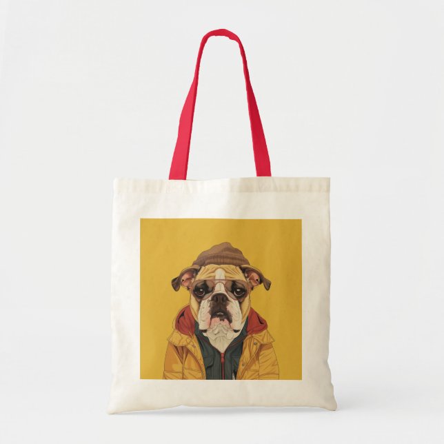 Bolso De Tela Bulldog (Frente)