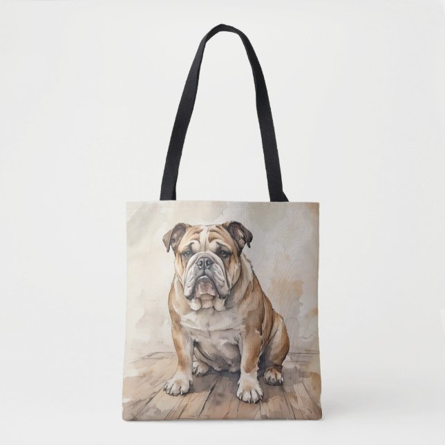 Bolso De Tela Bulldog (Anverso)