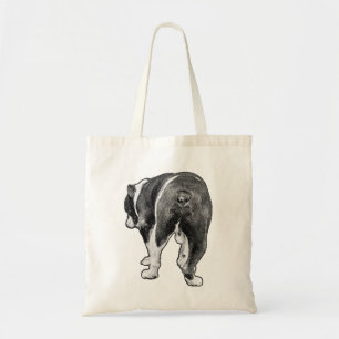 Bolso De Tela Bulldog audaz con textura nevada