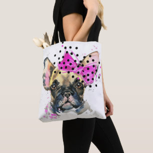 Bolso De Tela Bulldog del francés de Cutie