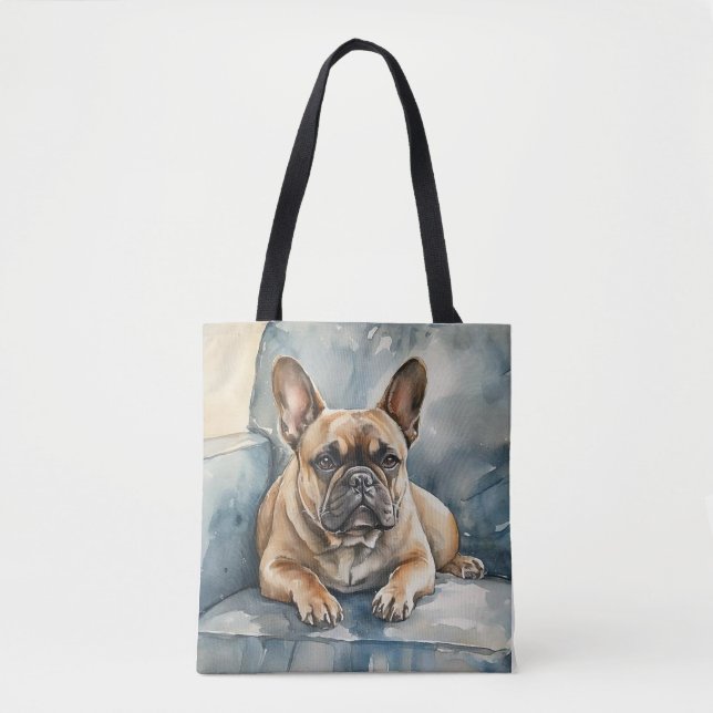 Bolso De Tela Bulldog Francés (Anverso)