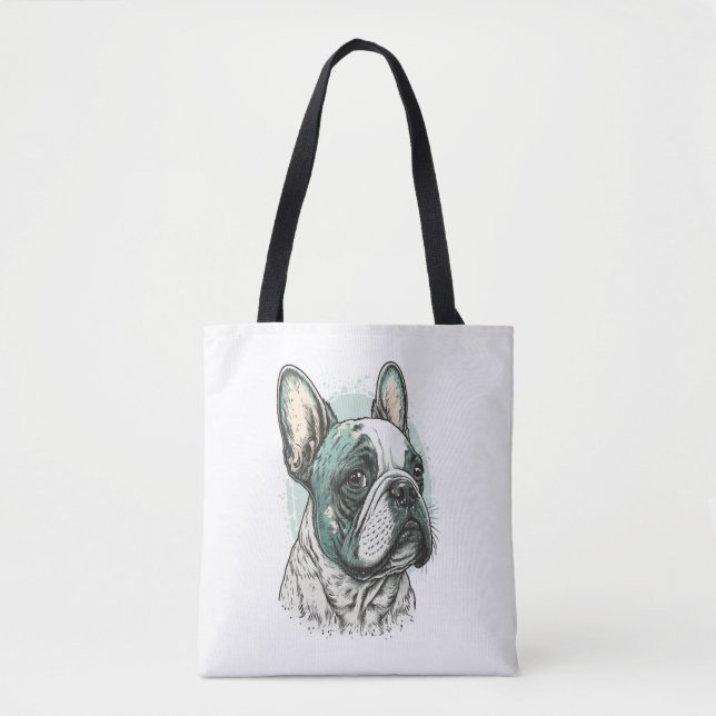 Bolso De Tela Bulldog francés (Anverso)