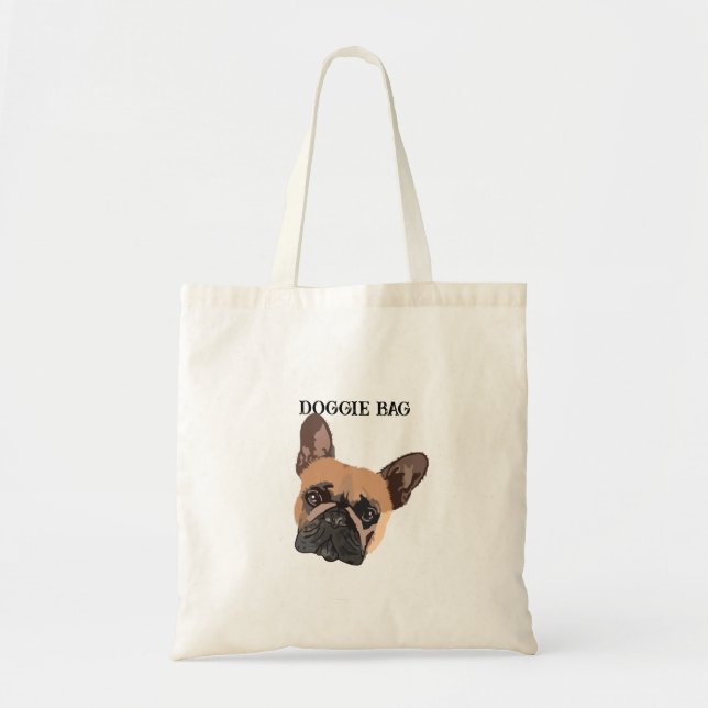 Bolso De Tela Bulldog Francés  (Frente)