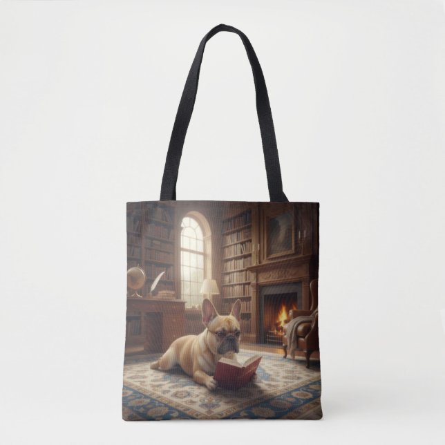 Bolso De Tela Bulldog Francés Adorable (Anverso)