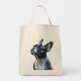 Bolso De Tela Bulldog francés al agua sentado