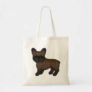 Bolso De Tela Bulldog Francés Atigrado Perro De Dibujos Animados