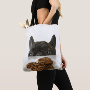 Bolso De Tela Bulldog francés Brindle negro