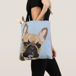 Bolso De Tela Bulldog Francés Castaño Rojo Adorable | Frenchie