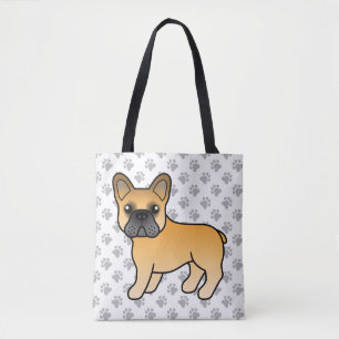 Bolso De Tela Bulldog Francés Ciervo Caricatura de Perro Lindo