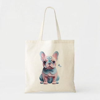Bolso De Tela Bulldog francés con arte de corte de papel de mari