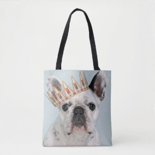 Bolso De Tela Bulldog francés con corona