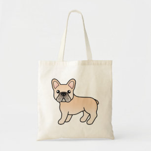 Bolso De Tela Bulldog Francés Crema Perro De Dibujos Animados Li
