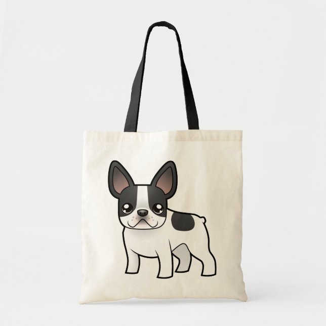 Bolso De Tela Bulldog francés del dibujo animado (Frente)