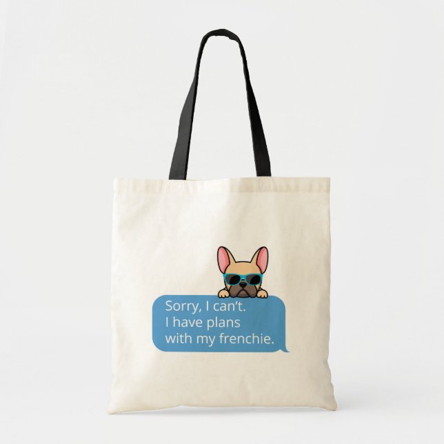 Bolso De Tela Bulldog francés divertido (Frente)