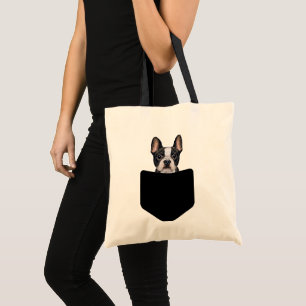 Bolso De Tela Bulldog francés en bolsillo