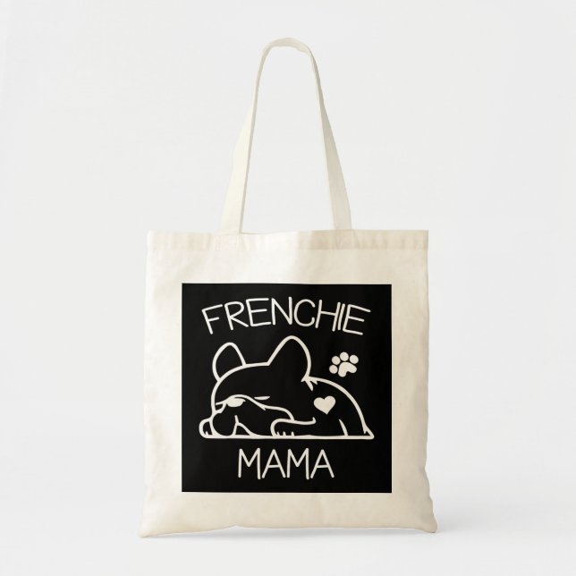 Bolso De Tela Bulldog francés Frenchie Mama T para las mujeres (Frente)