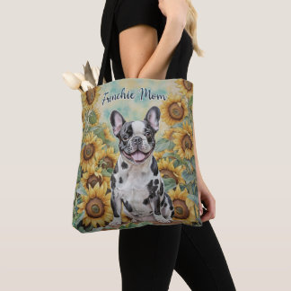 Bolso De Tela Bulldog francés "Frenchie Mom" Sunflower Tote Bag
