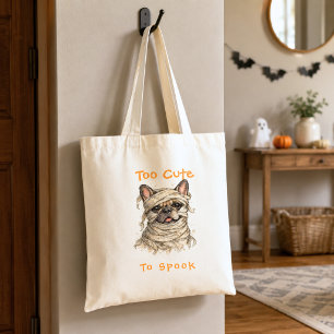 Bolso De Tela Bulldog Francés Halloween Lindo Momia