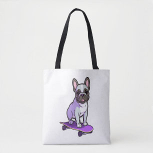 Bolso De Tela Bulldog francés Lilac